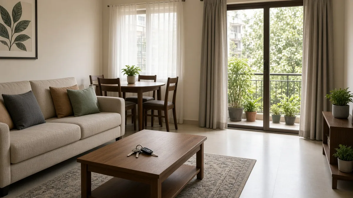 Rented apartment blocks in a Bengaluru neighbourhood