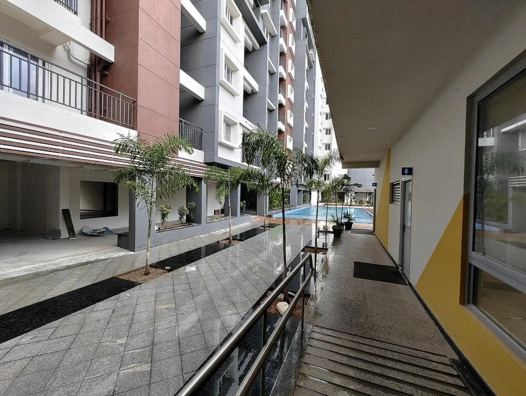 Pool Walkway View
