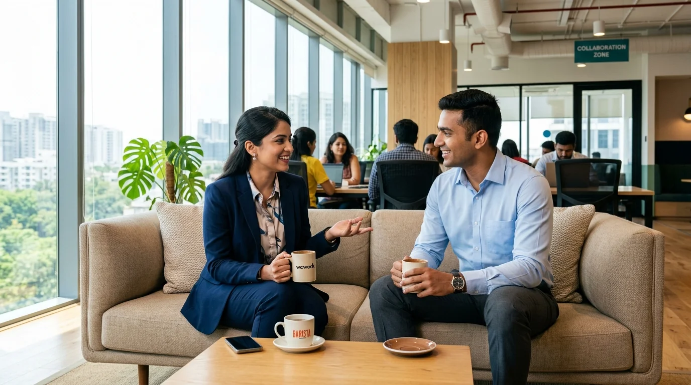 Colleagues talking