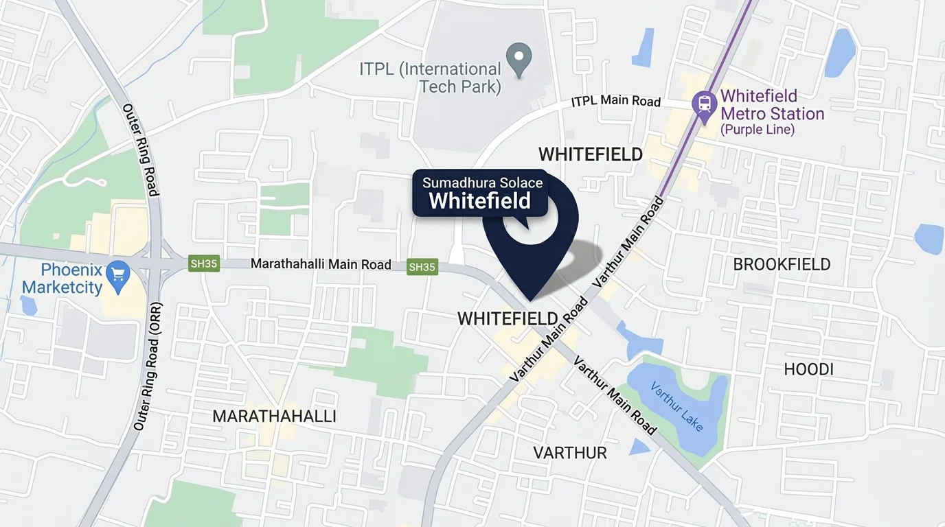 Sumadhura Solace Whitefield Location Map